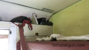 Mein Stauraum im Zug nach Mwanza