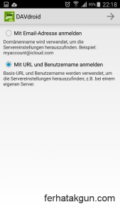 Choose URL and credentials mode