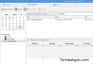 New event in Thunderbird