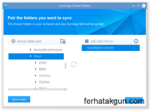 Choose local and remote folder