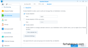 Enable WebDAV and CalDAV