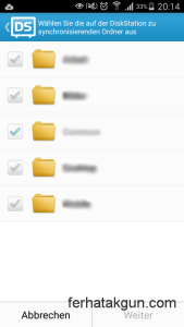 Select remote folder