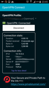 OpenVPN connected