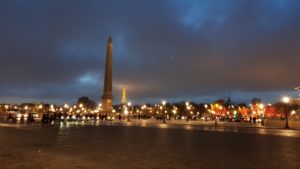 paris in the evening