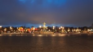 paris in the evening