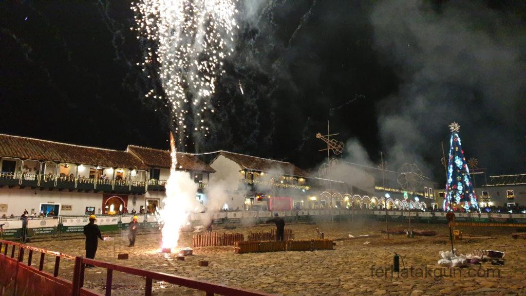 Villa de Leyva - Festival de Luces - Feuerwerk