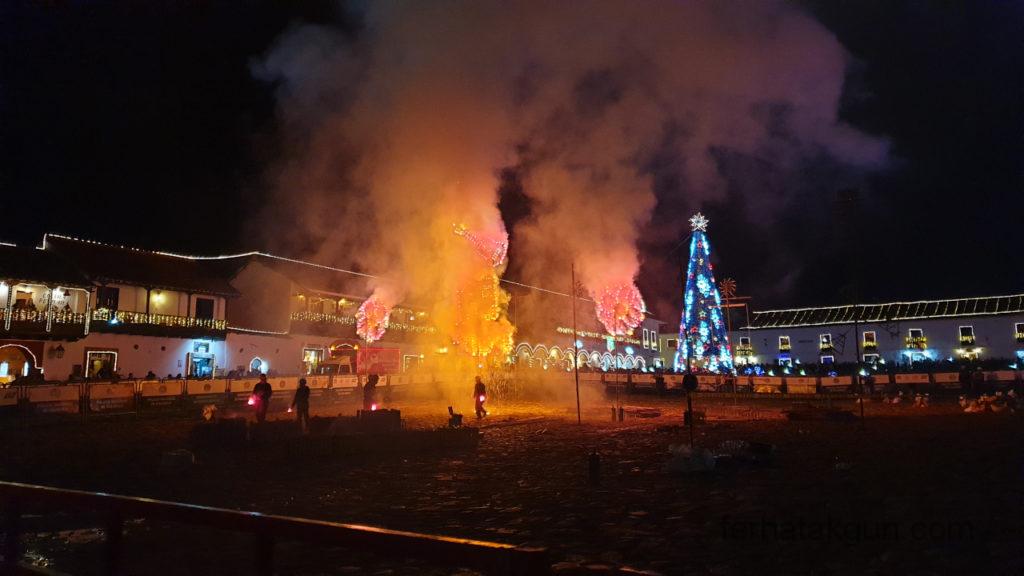 Villa de Leyva - Festival de Luces - Feuerwerk