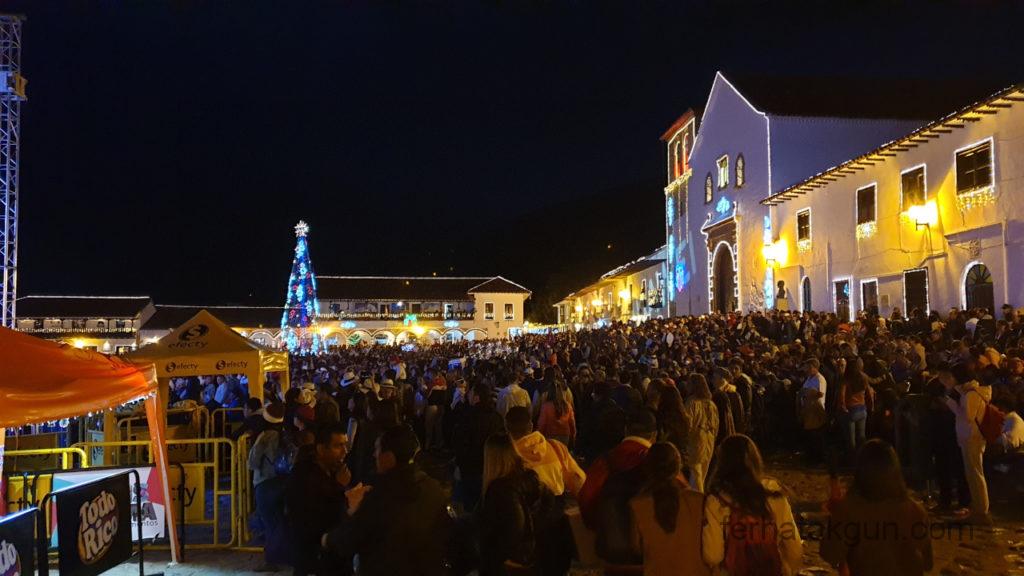 Villa de Leyva - Festival de Luces - Zuschauer