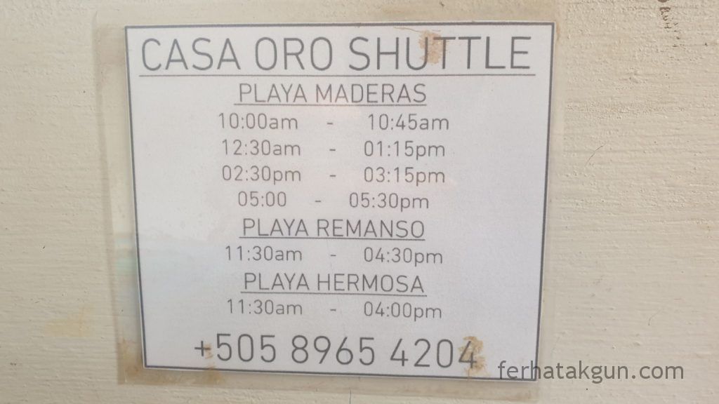 Nicaragua - Playa Maderas Shuttle